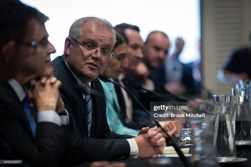 Australian State And Territory Leaders Meed Attend COAG Meeting In Sydney Amid Coronavirus Outbreak