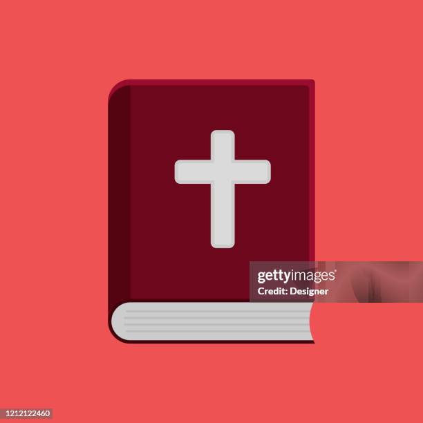 holy bible flat icon. flat vector illustration symbol design element - reading bible stock illustrations
