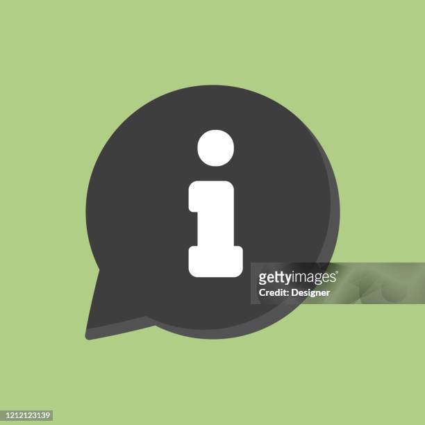 information sign flat icon. flat vector illustration symbol design element - information sign stock illustrations