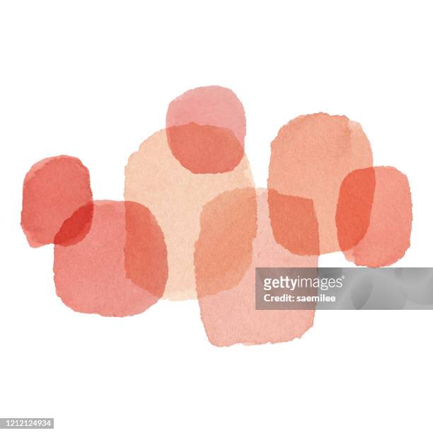 background with coral color paint texture - blobs stock illustrations