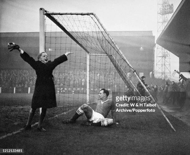 Christmas comes early for a young Preston North End supporter who celebrates a goal after John Sillett of Chelsea had failed to prevent it during a...