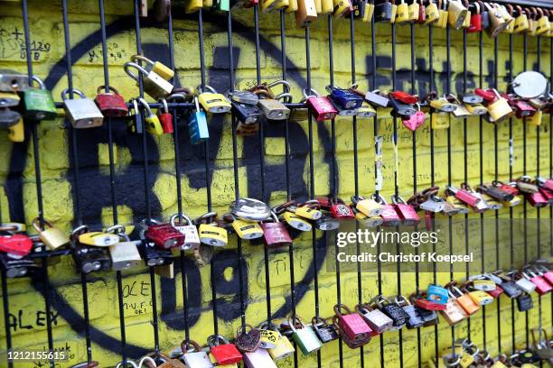 Lanyard keychain of the Signal Iduna Park on March 13, 2020 in Various Cities, Germany. The German football league DFL announced today that the...