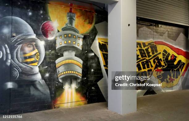 General view inside of the Signal Iduna Park on March 13, 2020 in Various Cities, Germany. The German football league DFL announced today that the...