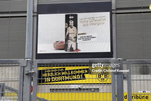 General view outside of the Signal Iduna Park on March 13, 2020 in Various Cities, Germany. The German football league DFL announced today that the...