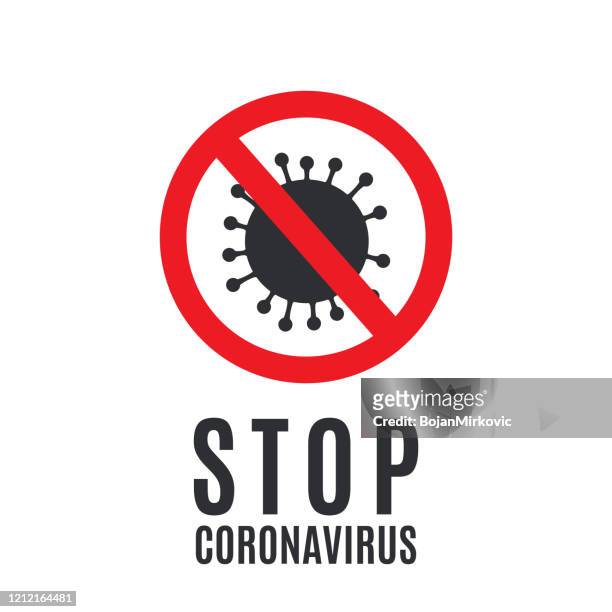 stockillustraties, clipart, cartoons en iconen met coronavirus eindeteken op witte achtergrond. vector - biohazardous substance