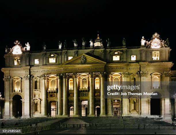 vatican in night time - vatican museums stock pictures, royalty-free photos & images