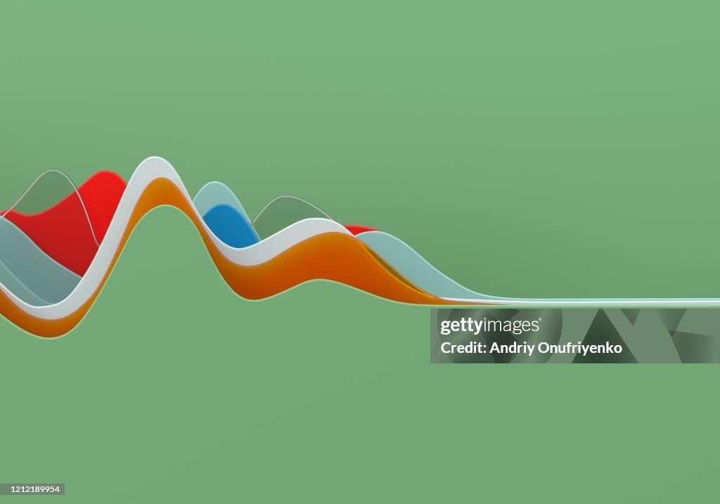 Abstract multi colored curve chart