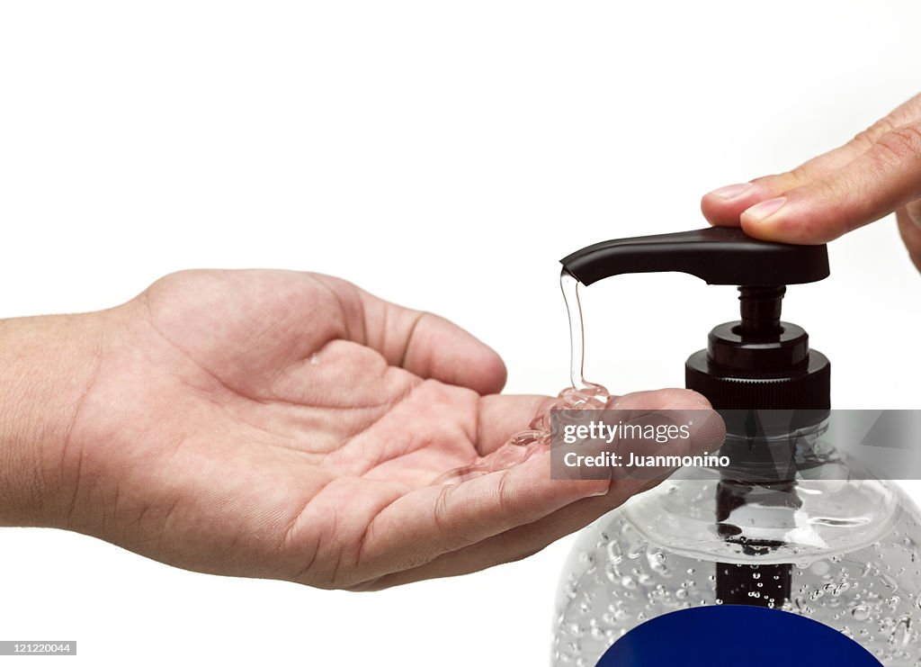 Hand Subitize Hand Sanitizer High-Res Stock Photo - Getty Images