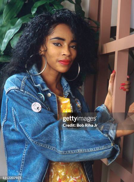 Photo session with Jody Watley, April 14, 1987 in Los Angeles, California.