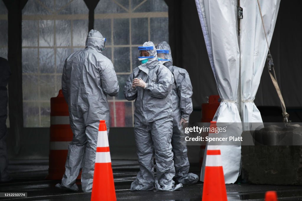 New York Gov. Cuomo Opens Coronavirus Testing Area In New Rochelle Park