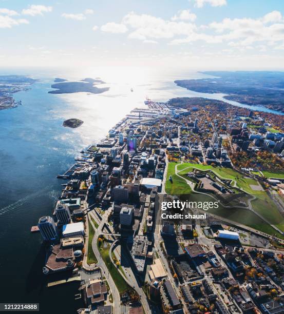 luchtfoto van halifax - halifax regional municipality nova scotia stockfoto's en -beelden