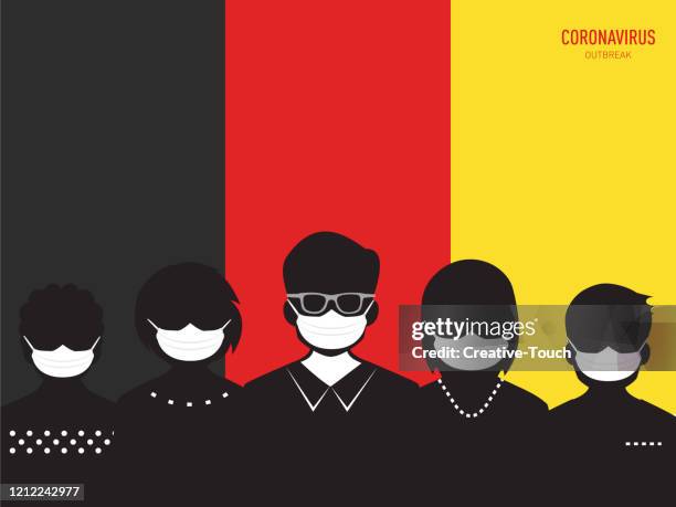 stockillustraties, clipart, cartoons en iconen met mensen en virus outbreak - belgische cultuur