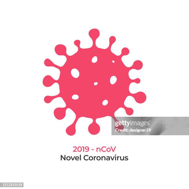 stockillustraties, clipart, cartoons en iconen met coronavirus cell icon vector design op witte achtergrond. - virus