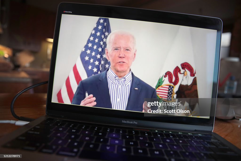 Democratic Presidential Candidate Joe Biden Holds Virtual Town Hall, As Public Gatherings Are Curtailed Due To Coronavirus