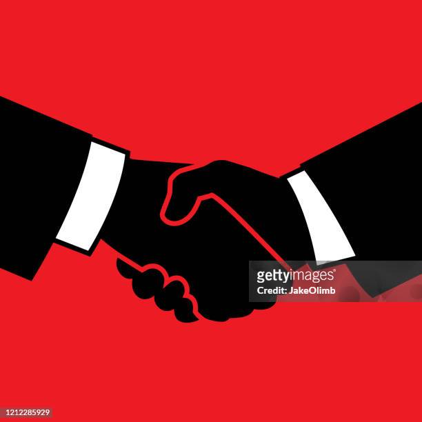 handshake icon flat - corruption stock illustrations