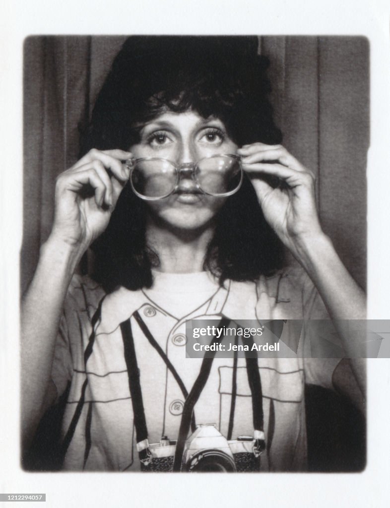 1980s Woman Wearing Glasses, Retro Eyeglasses