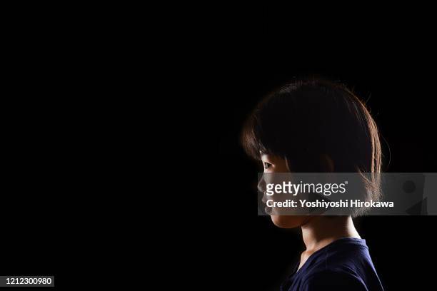 girl's profile - 若い カワイイ 女の子 日本人 ストックフォトと画像