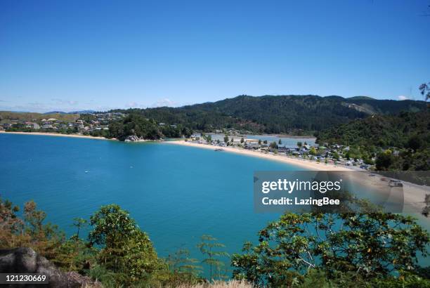 praia de kaiteriteri - nelson imagens e fotografias de stock