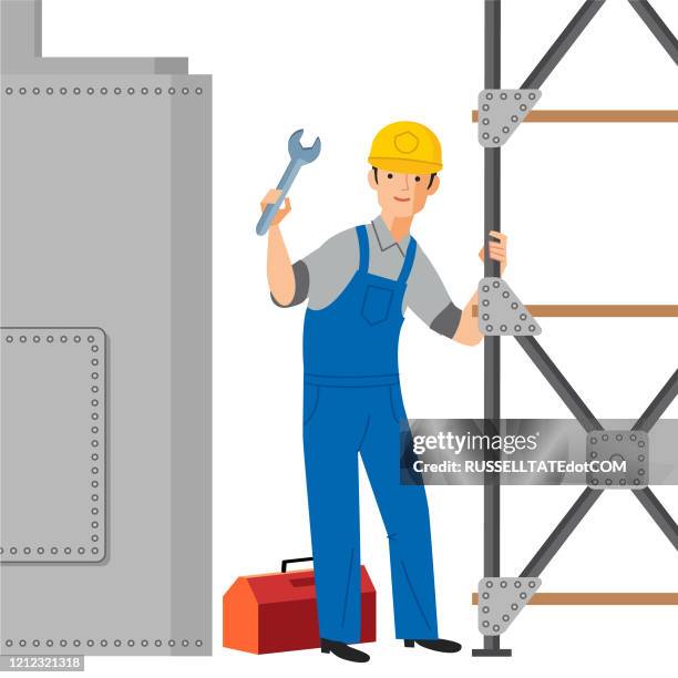 engineering work - character builder stock illustrations