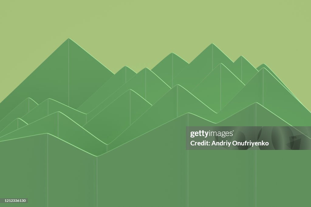 Abstract multi colored curve chart