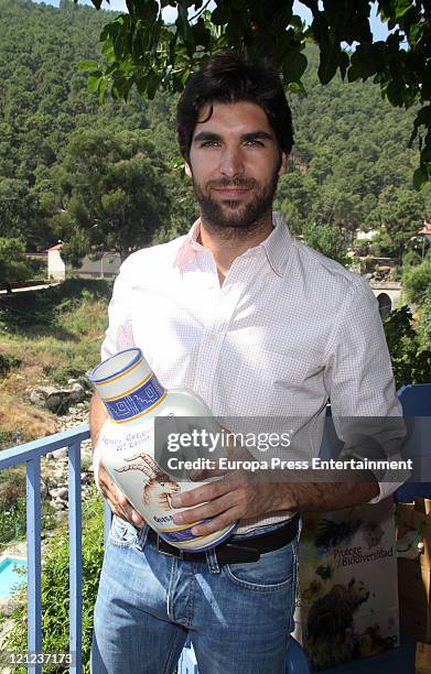 Bullfighter Cayetano Rivera receives '2011 Gredos Award' on August 16, 2011 in Guisando, Spain.