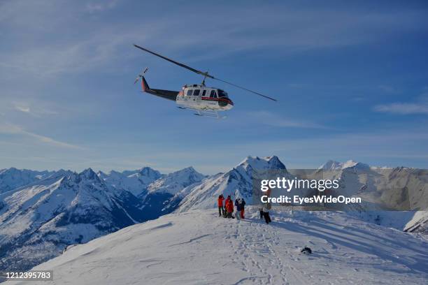 Heli Skiing on November 20, 2014 in Golden, British Columbia, Canada.