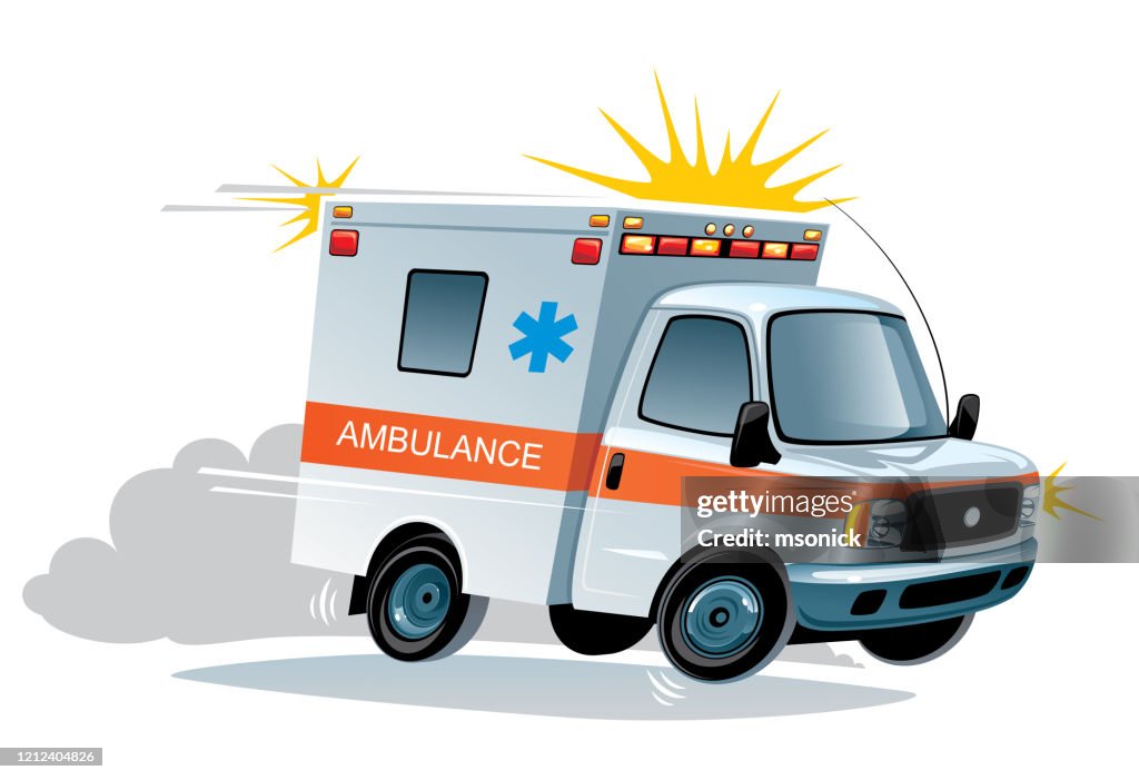 Ambulance Car In A Hurry High-Res Vector Graphic - Getty Images