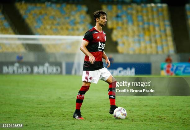 Rodrigo Caio of Flamengo controls the ball during a match between Flamengo and Potuguesa as part of the Rio State Championship 2020, to be played...