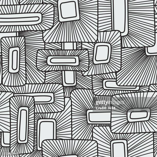 doodle seamless pattern - arch pattern stock illustrations