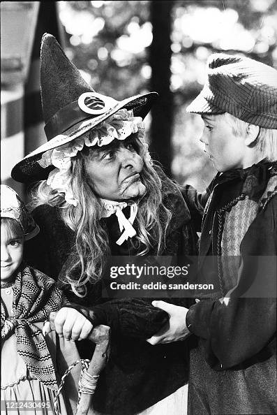 Joan Collins Takes A Break During Filming Of A Hansel And Gretel Fairy Tale TV Movie In Los Angeles In 1983.