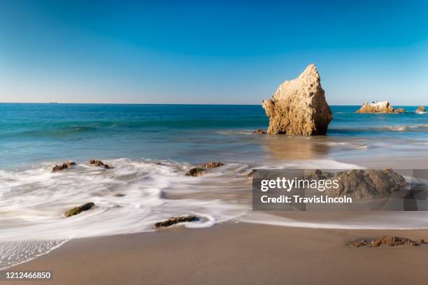 malibu sunrise over la piedra state beach - malibu beach stock pictures, royalty-free photos & images