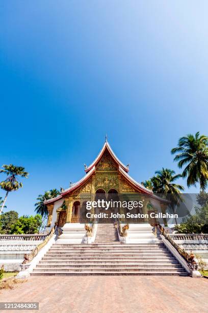 laos, wat haw pha bang - laos stock pictures, royalty-free photos & images