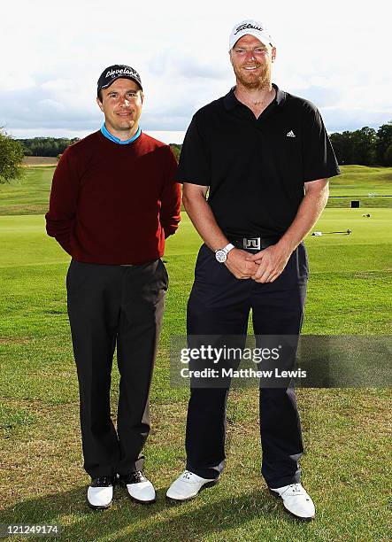 Matthew Cort of Rothley Park Golf Club and Craig Shave of Whetstone Golf Club pictured after winning the Skins PGA Fourball Championship Regional...
