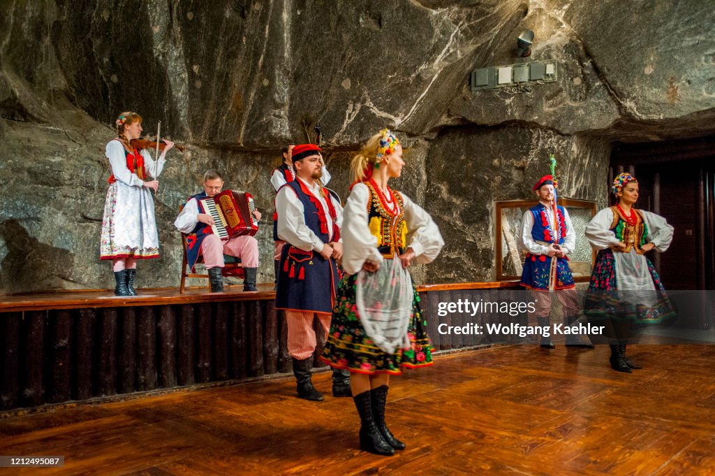 A performance of Polish Folk Dances at the Wieliczka Salt...