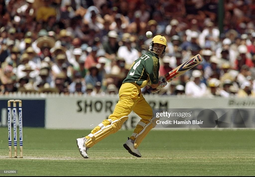 Greg Blewett of Australia in action during the Carlton & United One ...