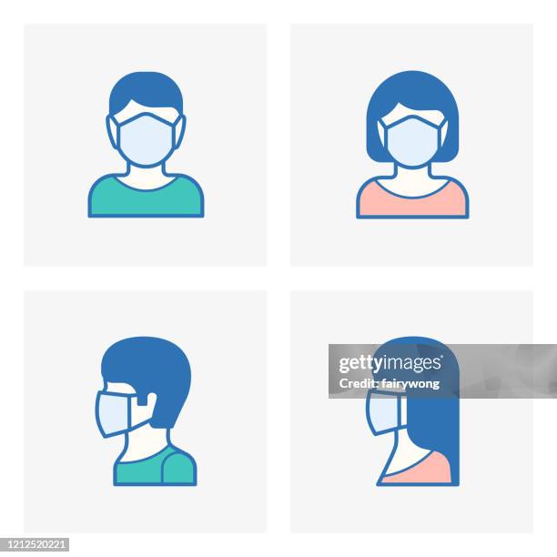 face mask,  medical mask icon - surgeon stock illustrations