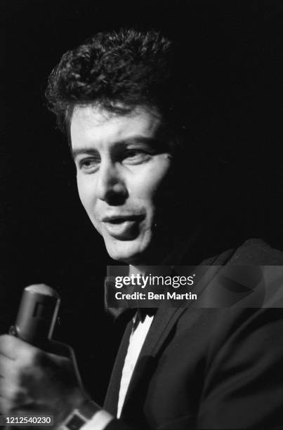 Eddie Fisher , American singer and actor, performing onstage, January 1960.