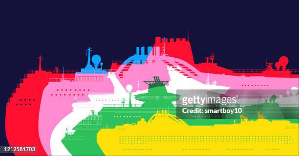 stockillustraties, clipart, cartoons en iconen met ocean liners of luxe cruiseschepen - kielboot scheepsromp