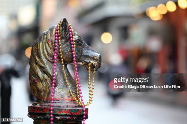mardi gras beads - mardi gras new orleans stock pictures, royalty-free photos & images