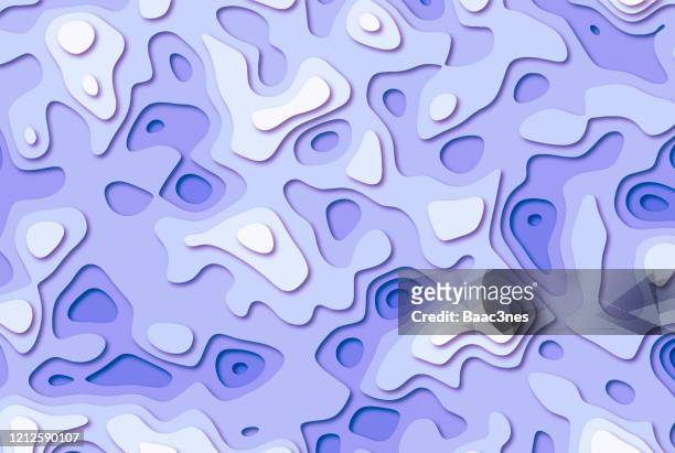abstrackt background - contour lines - paper cut out - contour lines stock pictures, royalty-free photos & images