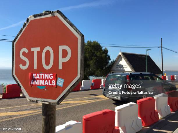 stop eating animals - vegan activist stock pictures, royalty-free photos & images