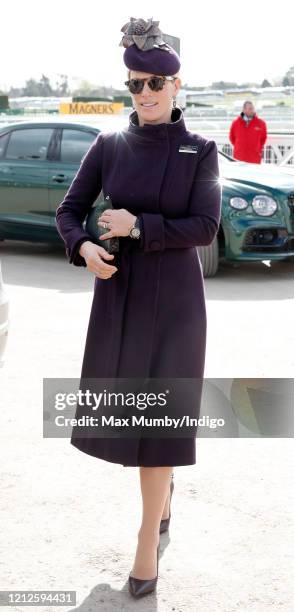 Zara Tindall attends day 4 'Gold Cup Day' of the Cheltenham Festival 2020 at Cheltenham Racecourse on March 13, 2020 in Cheltenham, England.