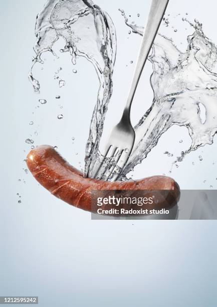 Water pouring out of food