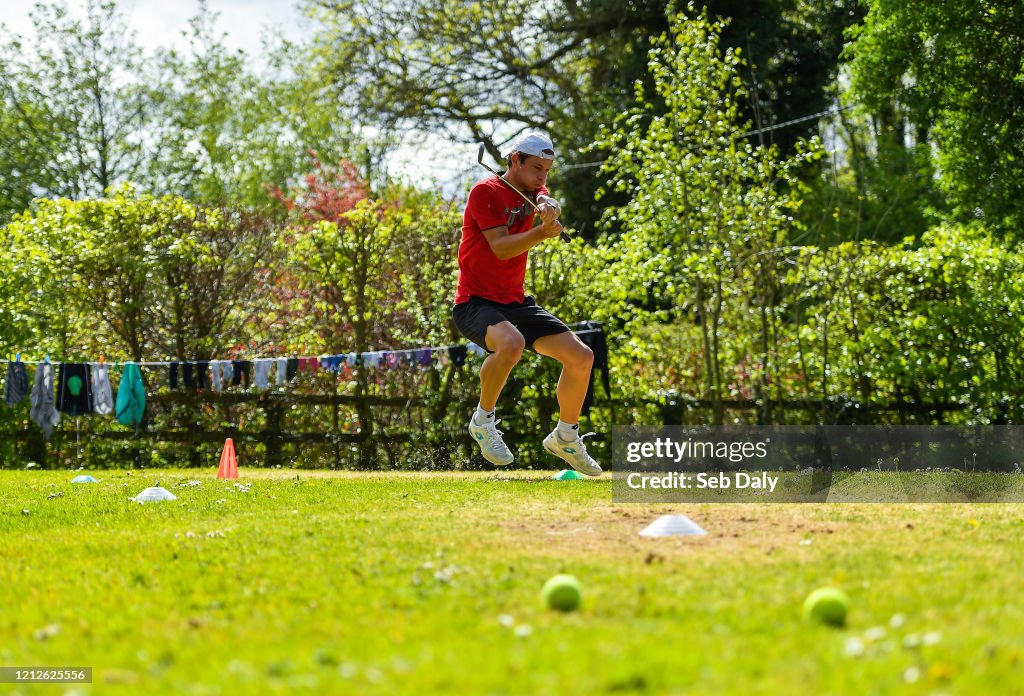 Tennis player Simon Carr training in Isolation