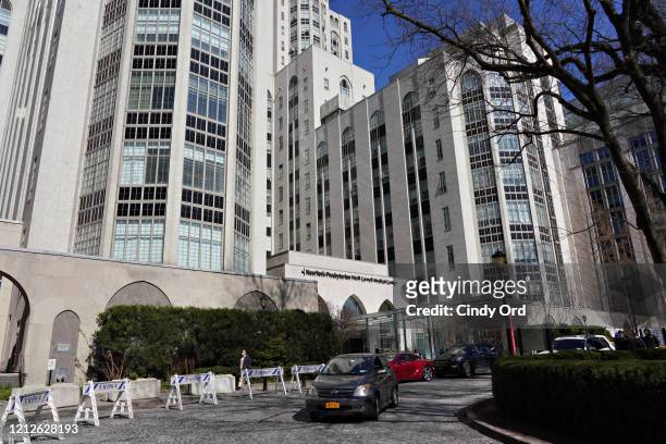 An exterior view of NewYork–Presbyterian Hospital as the coronavirus continues to spread across the United States on March 15, 2020 in New York City....