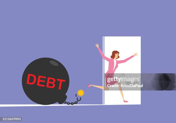 freedom - overdraft illustration stock illustrations
