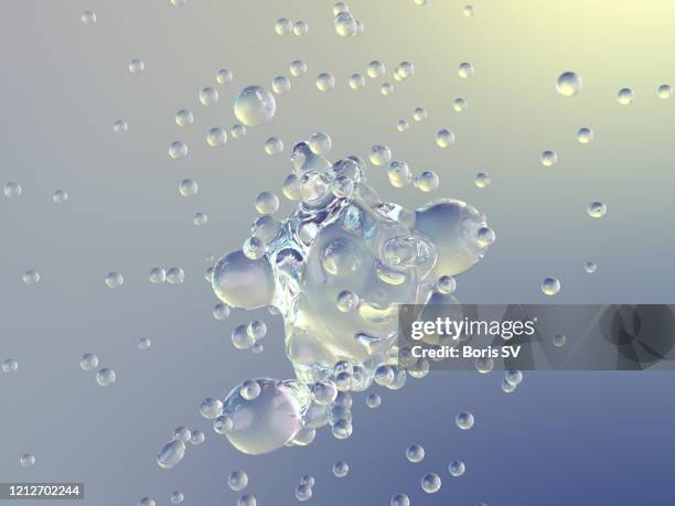 water drops in weightlessness - ursprung stock-fotos und bilder