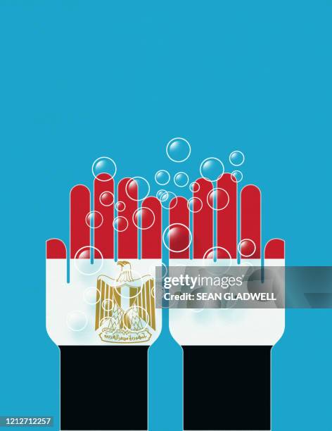 cleaning hands egypt - egypt flag stock pictures, royalty-free photos & images