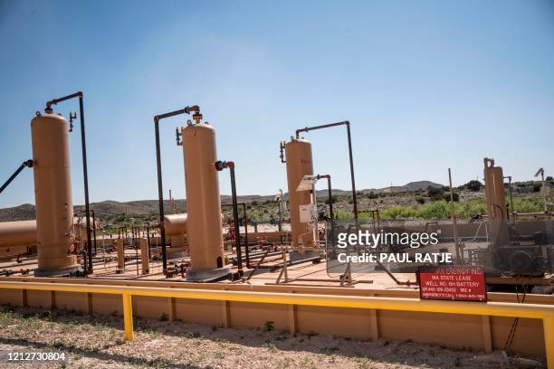 Equipment at a fracking well is pictured at Capitan Energy on May 7, 2020 in Culberson County, Texas. - For oil and gas producers in the world's...