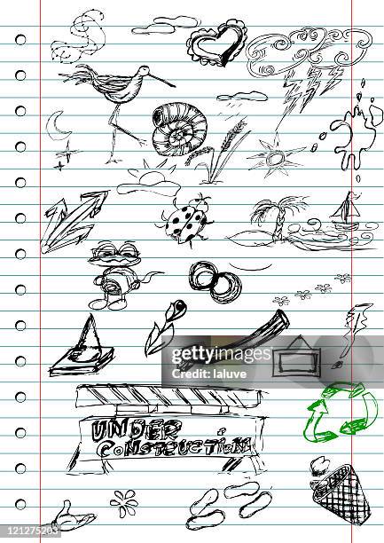 doodles - empty construction site stock illustrations